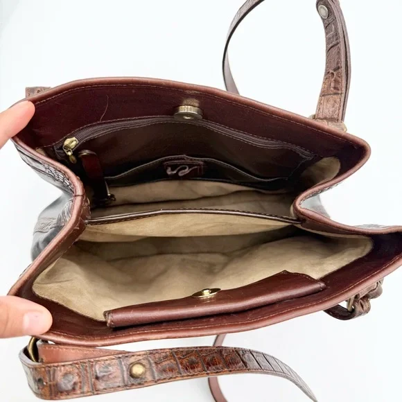 Brahmin Black and Brown Shoulder Bag - Picture 7 of 10